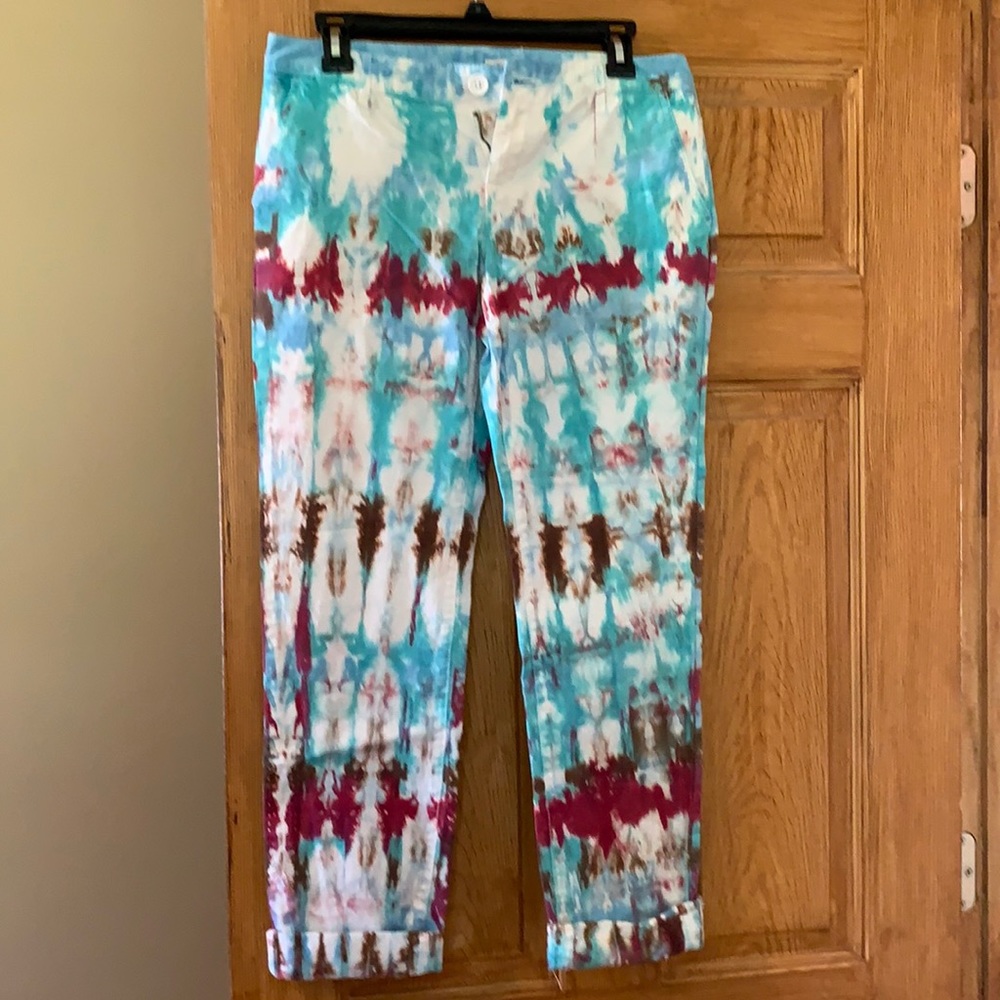 BNWT Tie dye Sz 9 Mossimo pants. Tie dyed by local artist.